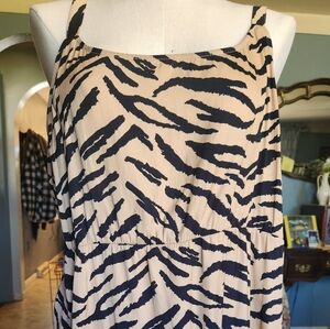 Black And Tan Maurcies 2X Camisole with Adjustable Straps